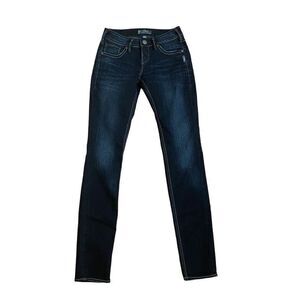 Silver Aiko Skinny Jeans Dark Wash Size 25 x 33‎